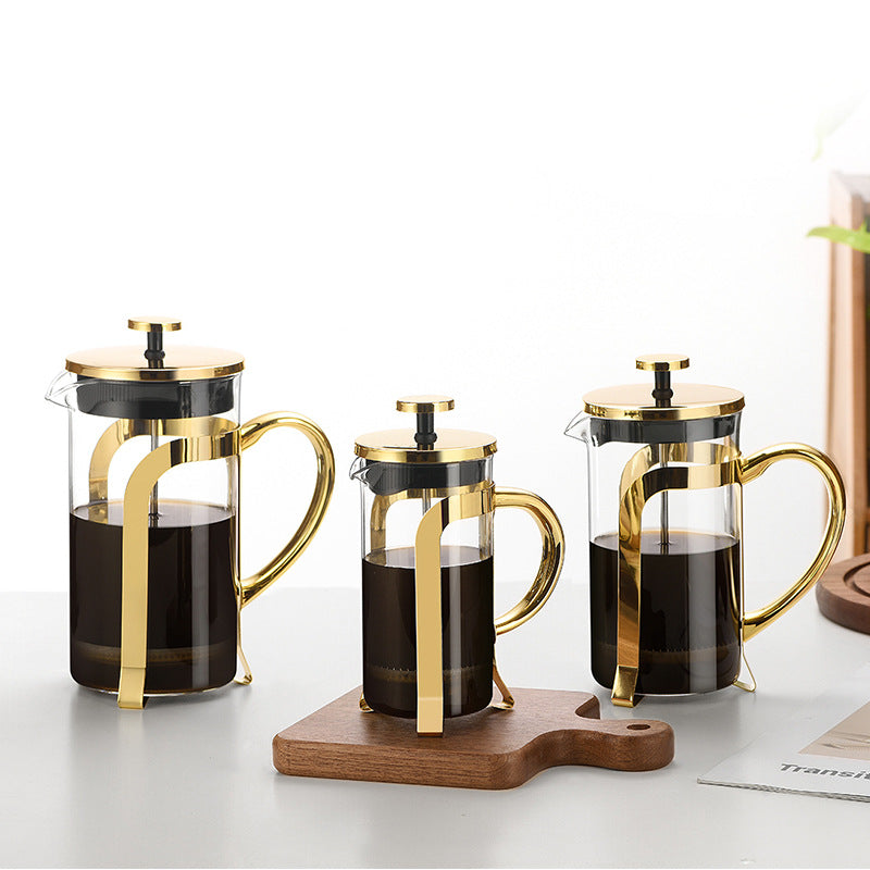 French Press Kaffeebereiter aus Borosilikatglas