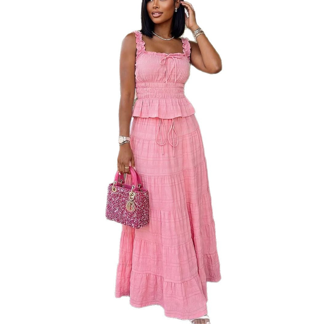 Peach-Patchwork-Kleid | LuxeStyle