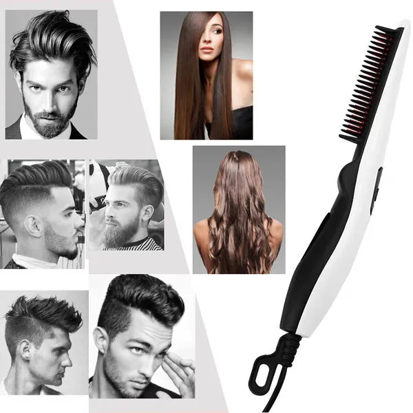 Elektrische Haarglättungsbürste für Haar & Bart – Ansicht 4