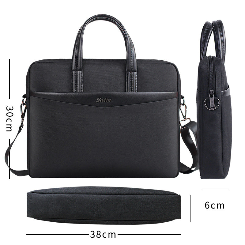 Business Aktentasche Schwarz mit Schultergurt – Bild 5 | LuxeStyle