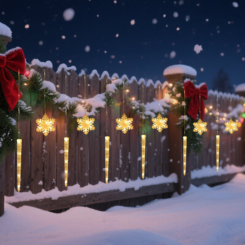 Weihnachtslichtkette mit Schneeflocken und Eiskristallen – Bild 7 | LuxeStyle