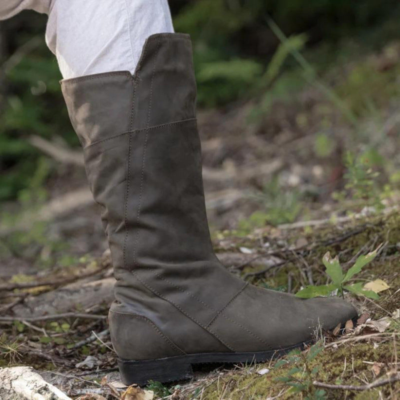Herren Mid-Calf Boots mit Rundspitze