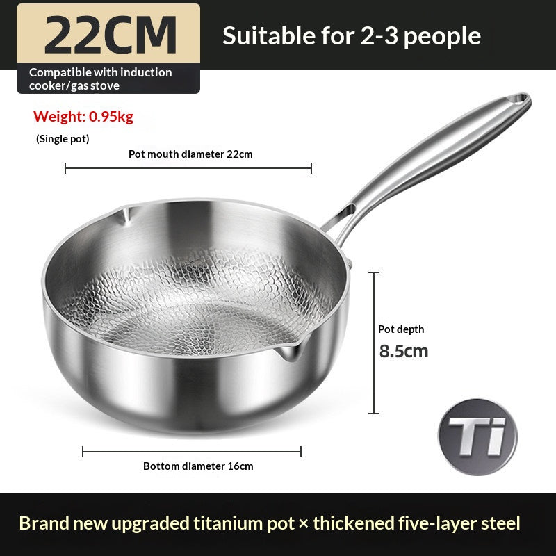 Titan-Stieltopf, beschichtungsfrei