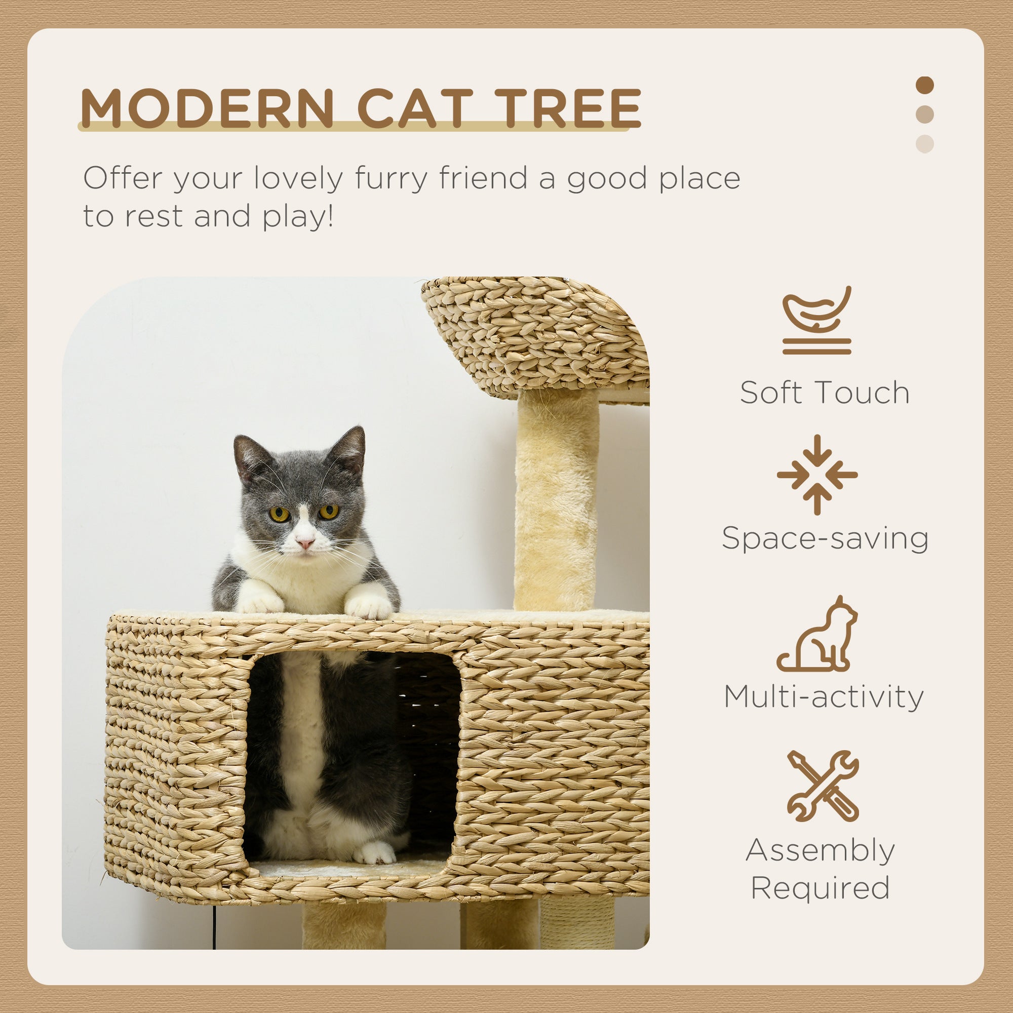 Katzenbaum mit Kratzbaum und Hängematte – Ref. CJ-2034277224929857538
