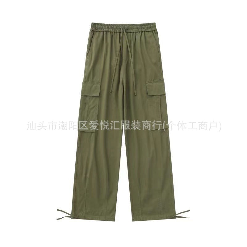 Bequeme Casual Gerade Leg Cargohose Mit Mehreren Taschen Und Elastisch