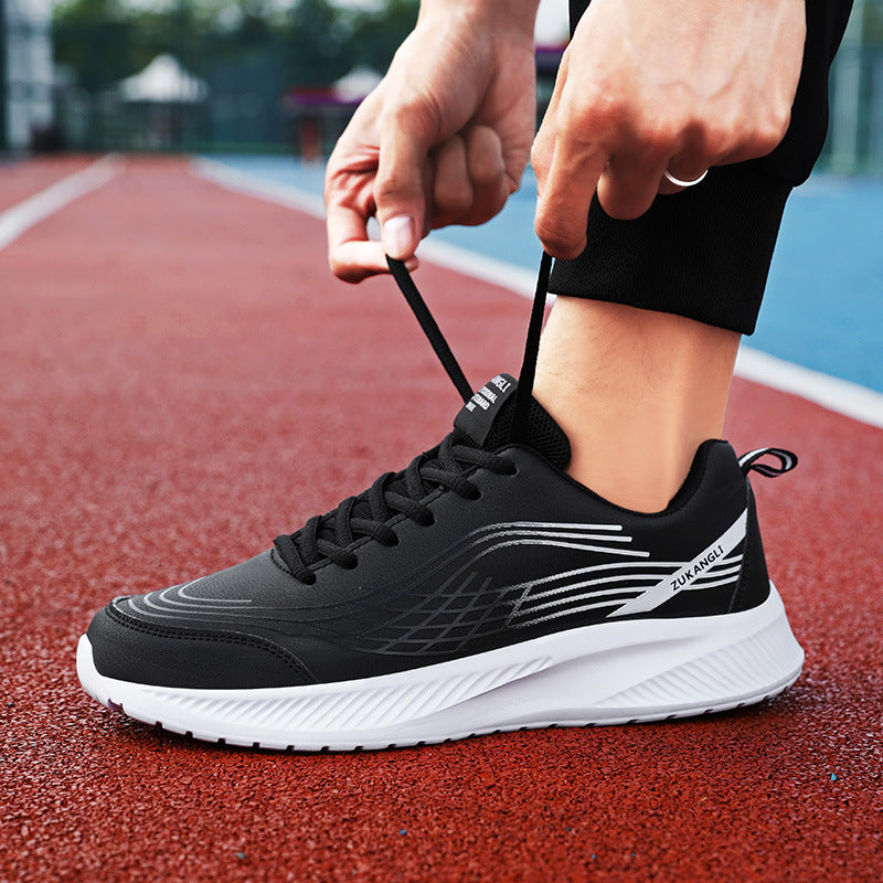 Wasserdichte Herren-Sneaker aus schwarzem Leder – Bild 2 | LuxeStyle