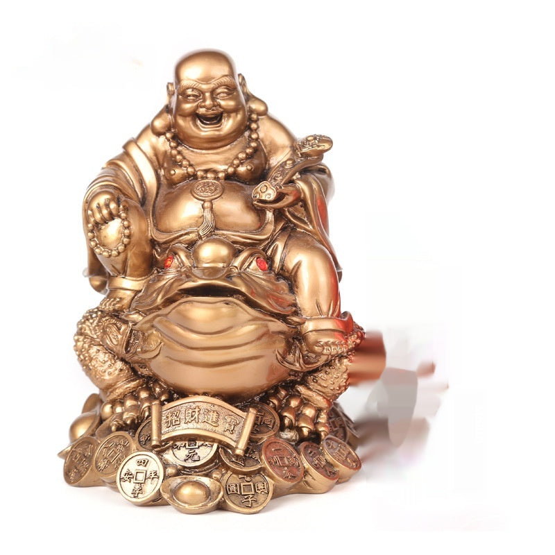 Maitreya Buddha Statue auf Goldkröte – Bild 2 | LuxeStyle