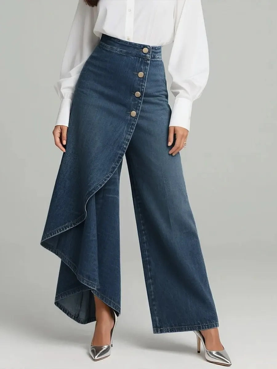 Einfarbige Denim Jeans