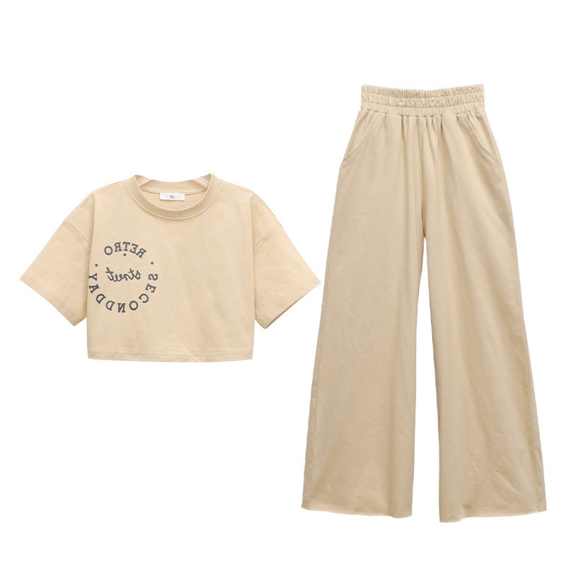 Kurzarm-Shirt & weite Hose Set für Kinder