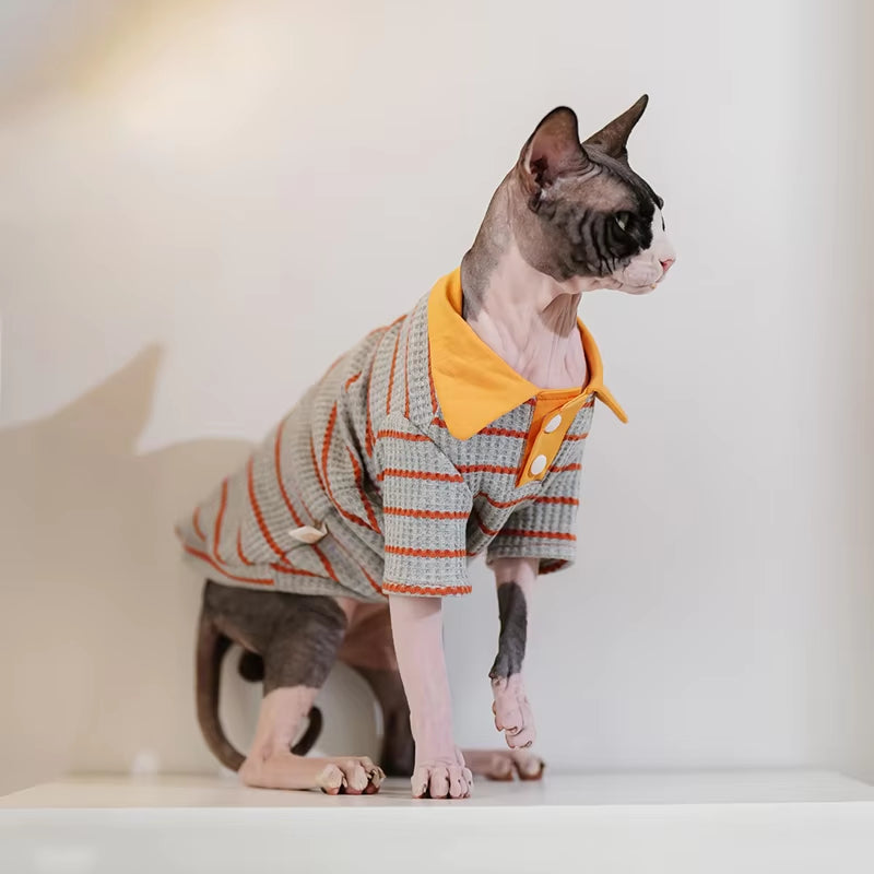 Katzen-Sweatshirt mit Polokragen | LuxeStyle