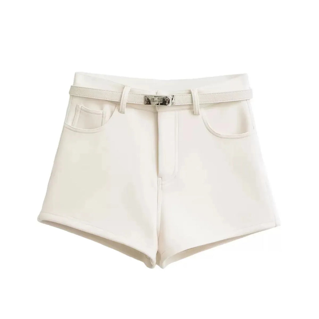 Sexy Samt-Hotpants mit hoher Taille