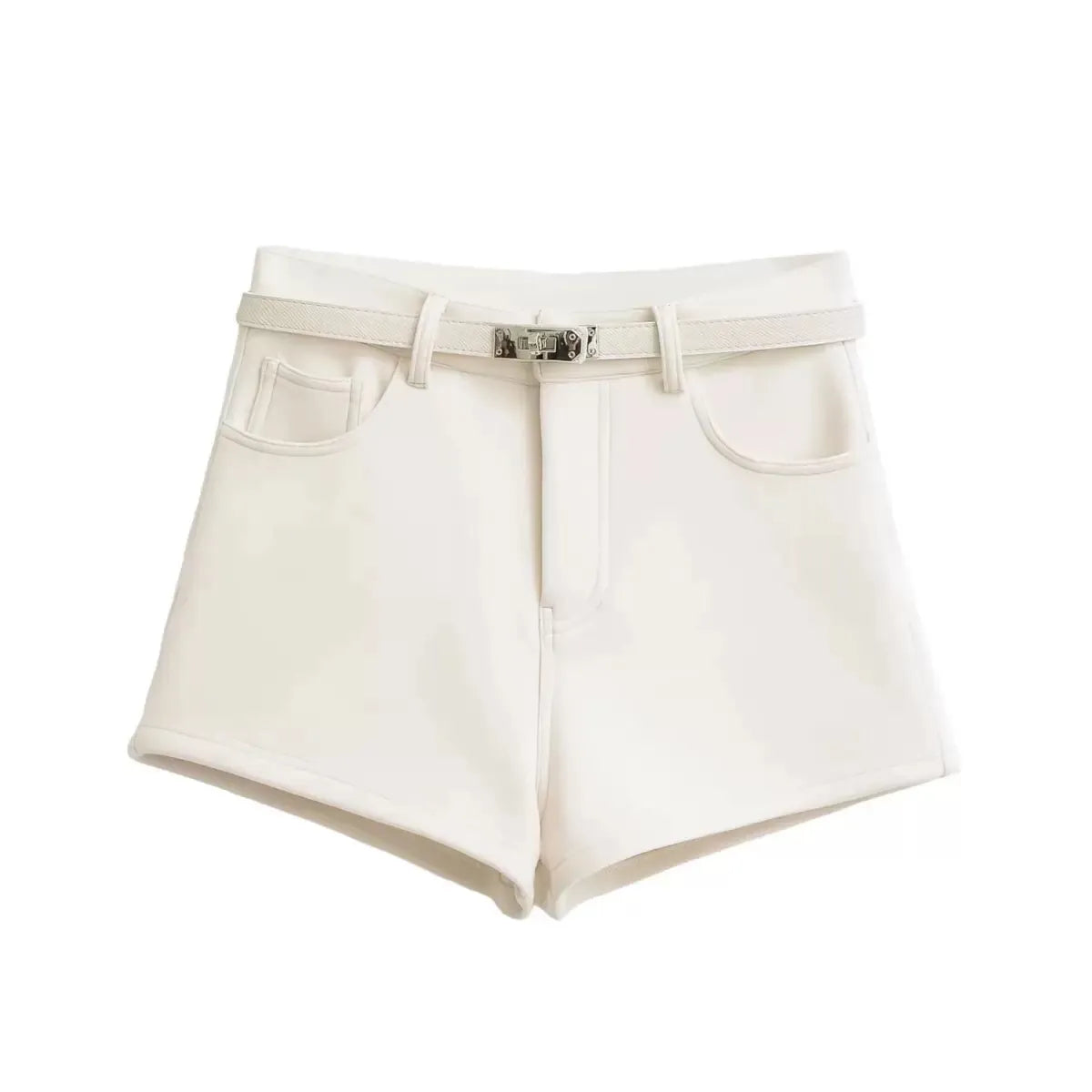 Sexy Samt-Hotpants mit hoher Taille