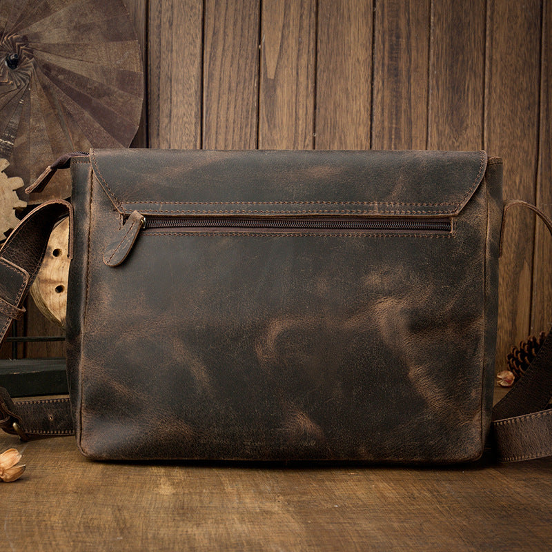 Retro-Schultertasche aus Leder für Herren | LuxeStyle