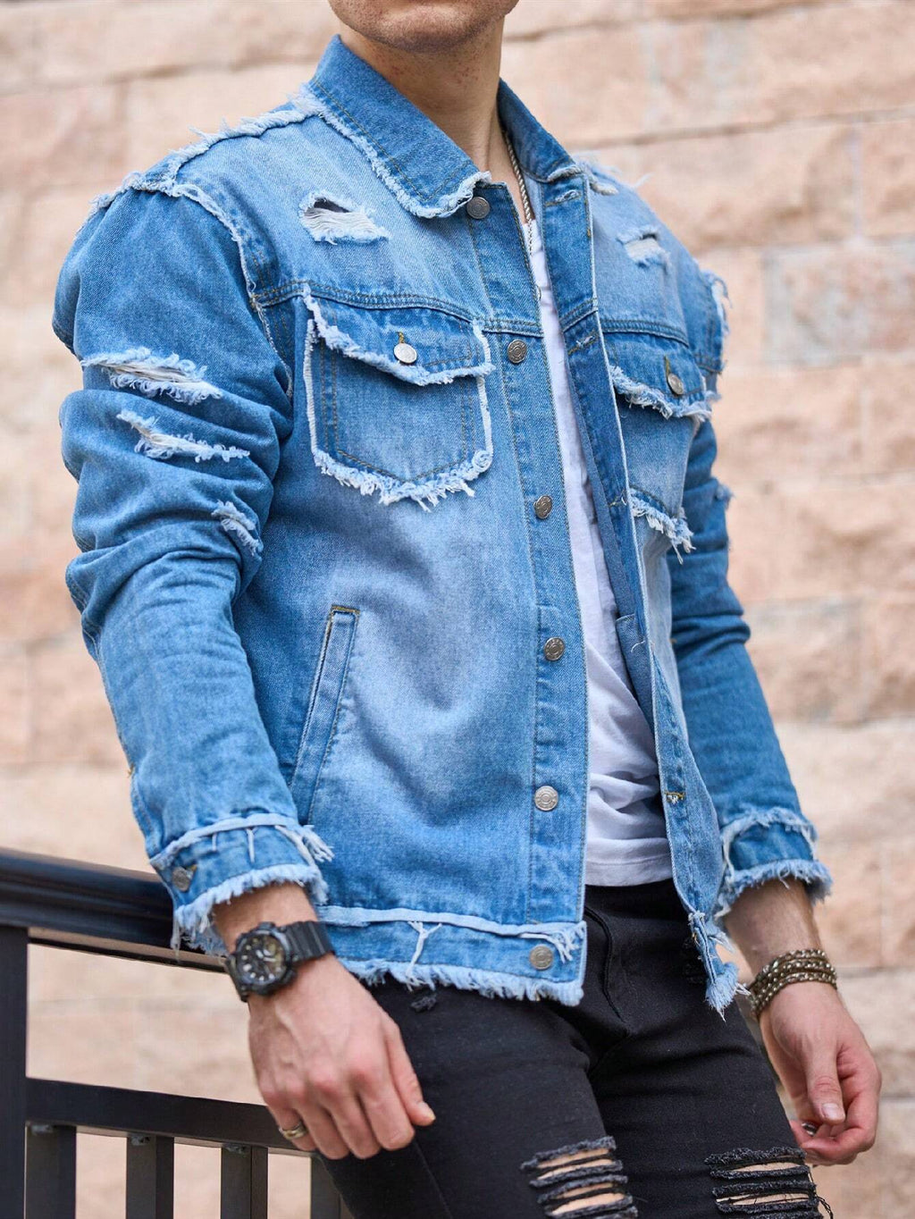 Taillierte Jeansjacke für Herren – Y100S – Ansicht 7