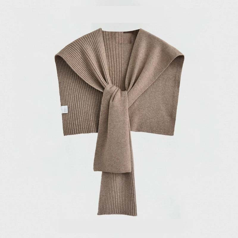 Schwarzer Wollschal für Winter | LuxeStyle