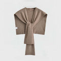Schwarzer Wollschal für Winter | LuxeStyle