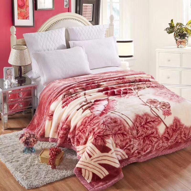 Warme Doppel-Lagen Coral-Fleece-Decke