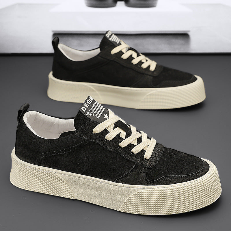 Atmungsaktive Kunstledersneaker mit Plateausohle – Bild 5 | LuxeStyle