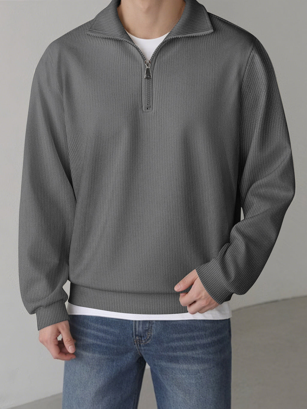 Herren-Relax-Schulterfreier Langarm-Jacke