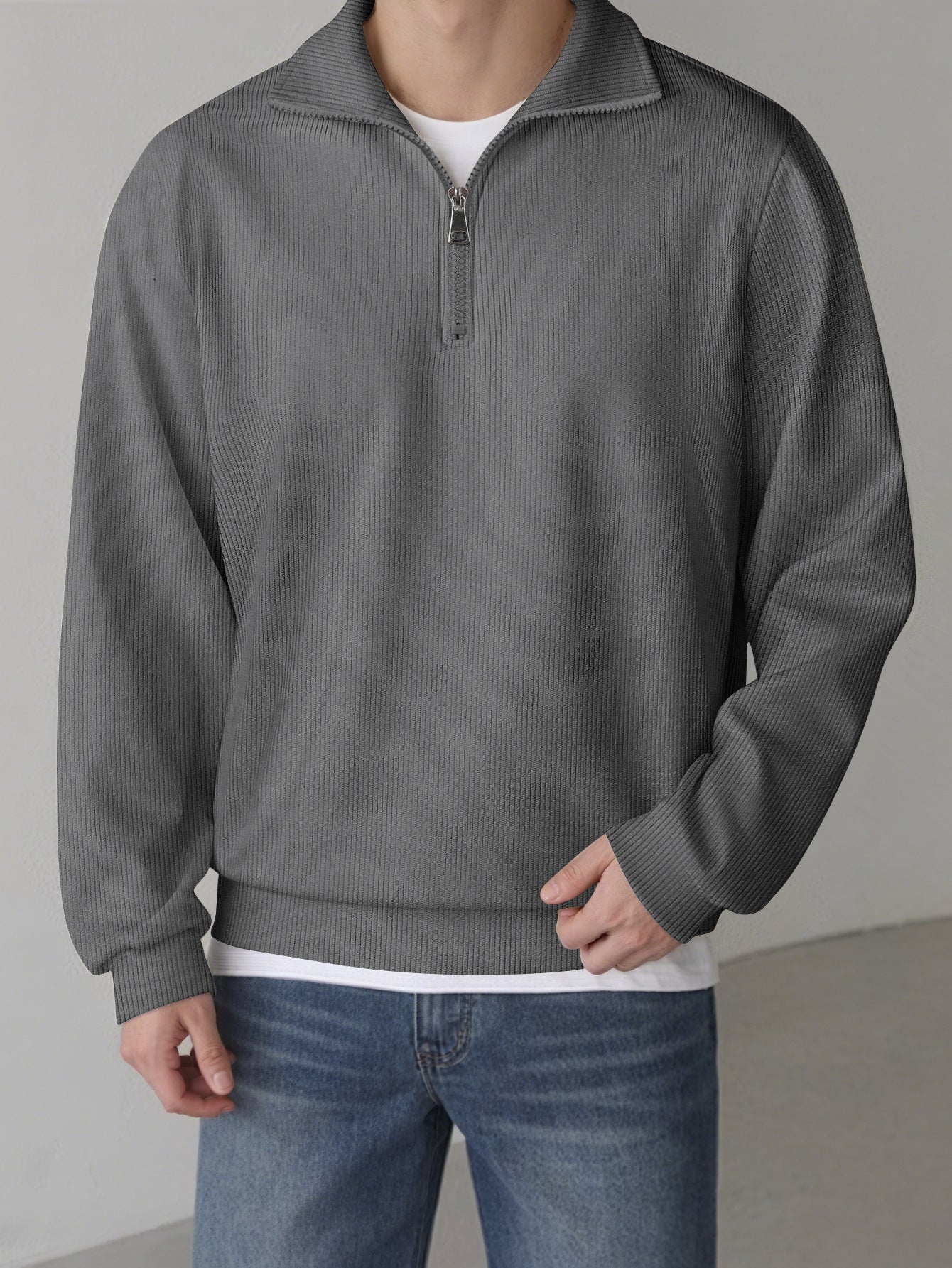 Herren-Relax-Schulterfreier Langarm-Jacke