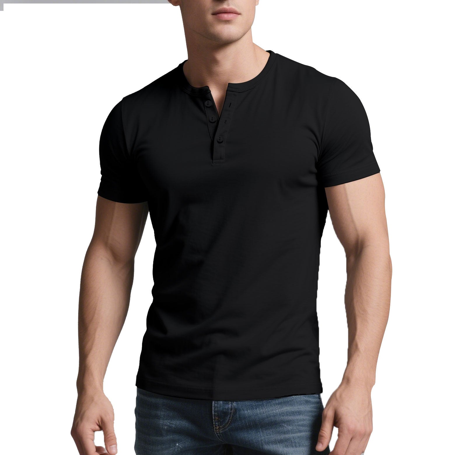 Herren Casual Crew-Neck Slim Fit T-Shirt