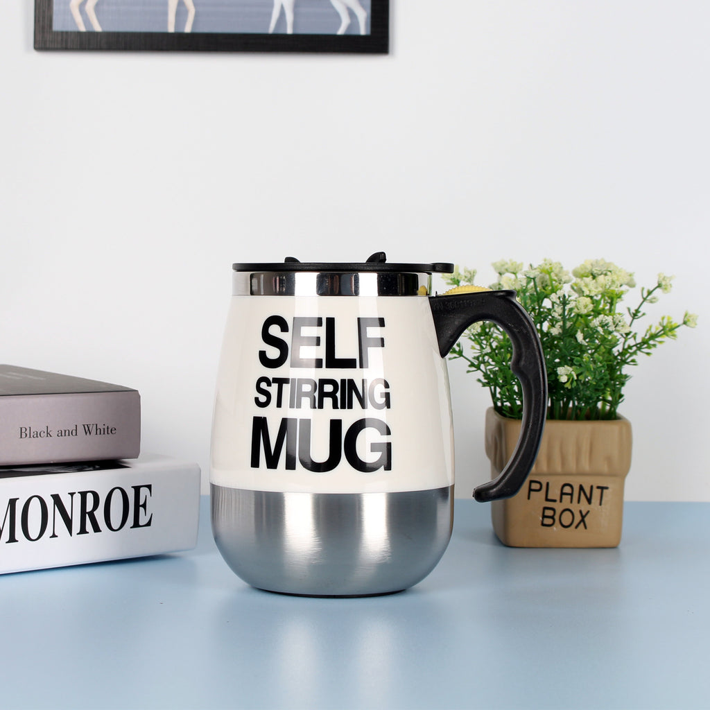 Selbstrührende Kaffeetasse aus Edelstahl | LuxeStyle