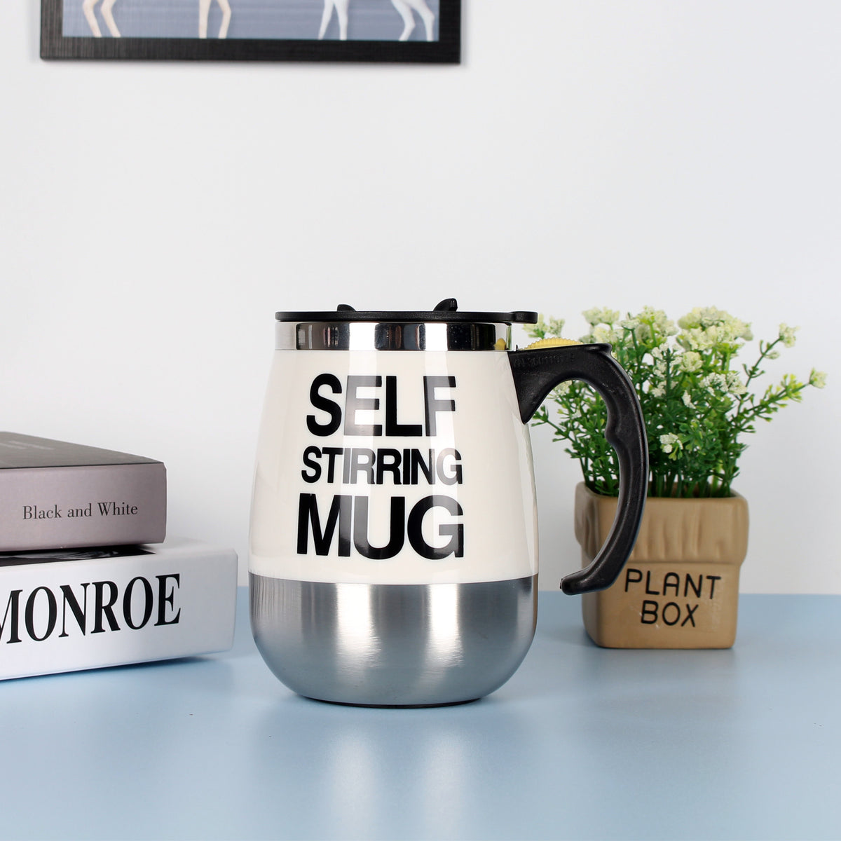 Selbstrührende Kaffeetasse aus Edelstahl | LuxeStyle