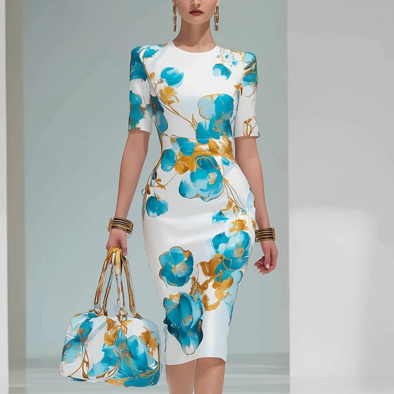 Elegantes Blumenkleid