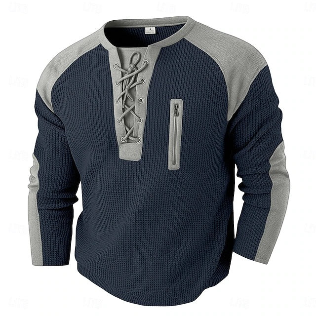Color-Block Langarm Sports-Sweatshirt