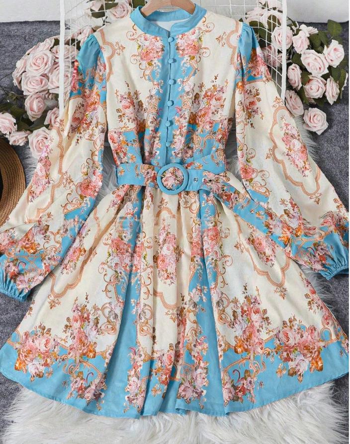 Vintage-Lace-Midi-Kleid