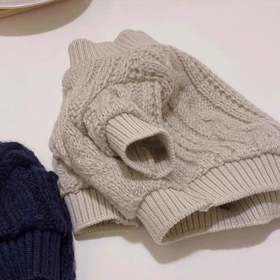 Katzenpullover mit Kapuze in Marineblau – Bild 4 | LuxeStyle