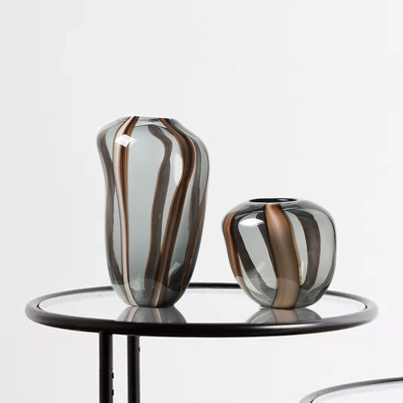 Gestreifte Hydroponik-Vase aus Glas – Bild 7 | LuxeStyle
