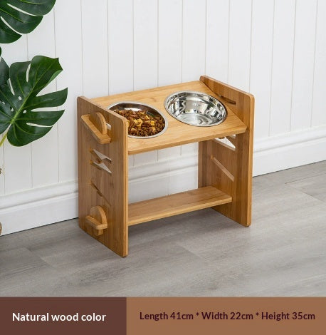 Verstellbarer Futternapf-Ständer aus Holz – Bild 4 | LuxeStyle
