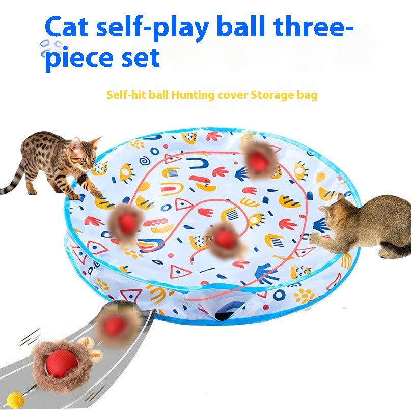 Katzenspielball mit Jagdüberzug