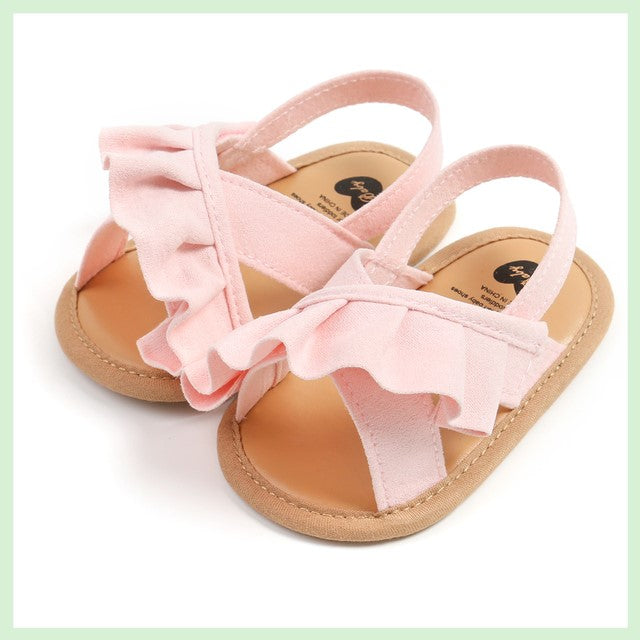 Baby Mädchen Sandalen mit Rüschen – Bild 2 | LuxeStyle