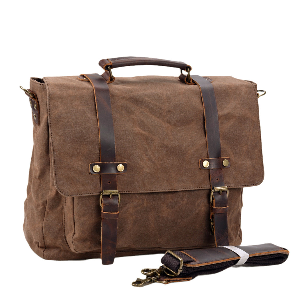 Crossbody-Tasche für Geschäftsreisen – dunkles Canvas – Bild 5 | LuxeStyle