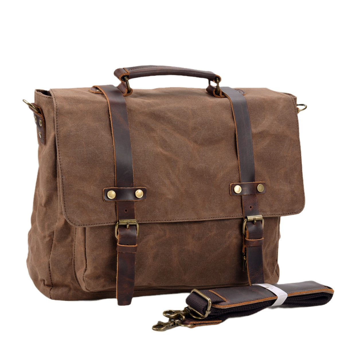 Crossbody-Tasche für Geschäftsreisen – dunkles Canvas – Bild 5 | LuxeStyle