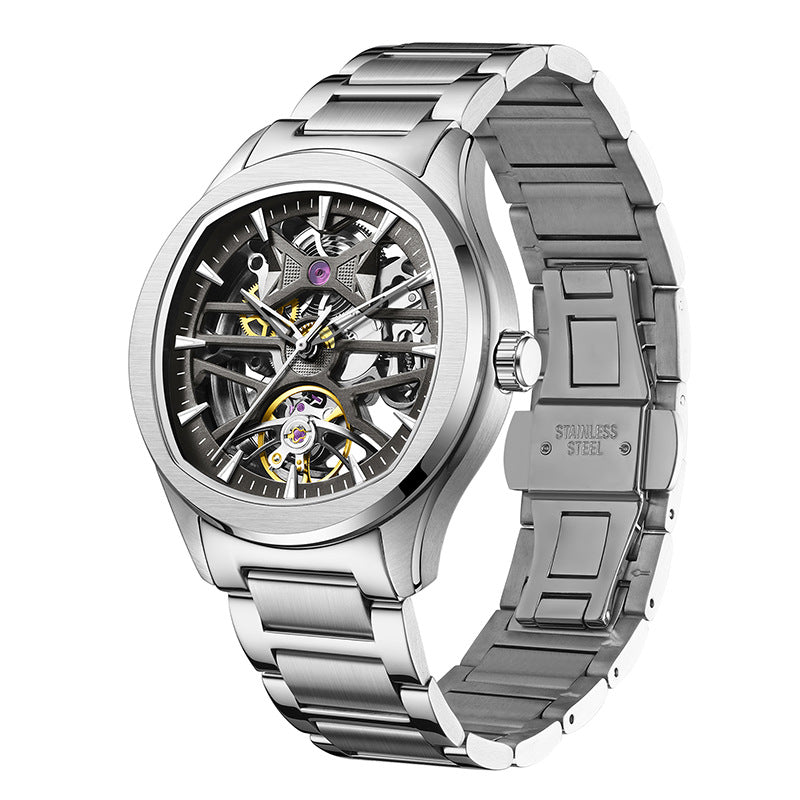 Skelett-Herrenuhr mit mechanischem Werk