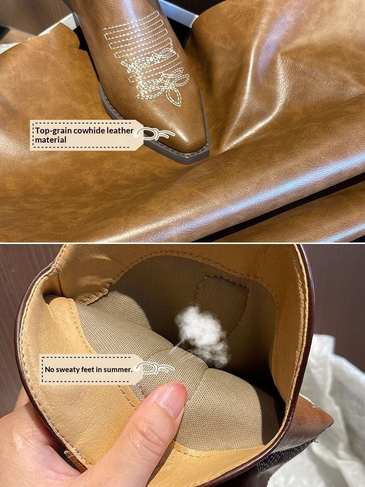 Western-Stiefel mit Stickerei