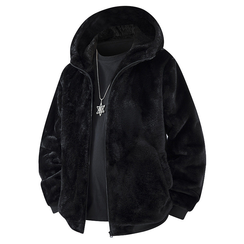 Herren Fleece-Cardigan mit Kapuze
