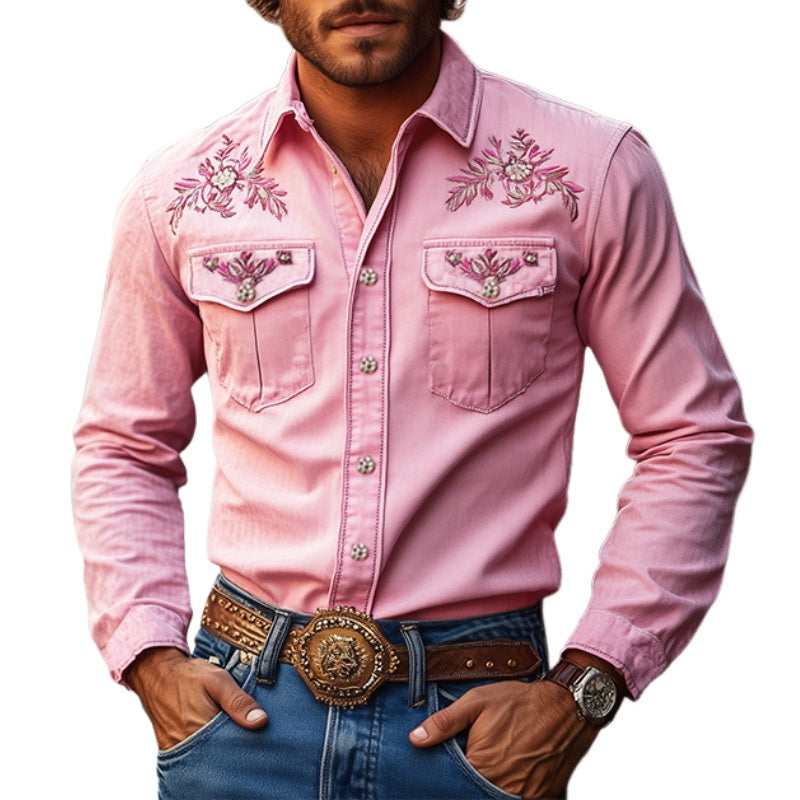 Herren Bluse im Western-Stil