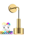 Kabellose RGB-Wandlampe gold mit Fernbedienung