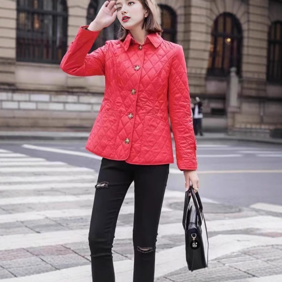Damen-Steppjacke mit Rautenmuster