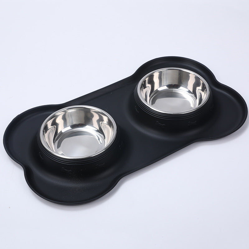 Anti-Rutsch Silikon Futternapf mit Edelstahlschale | LuxeStyle