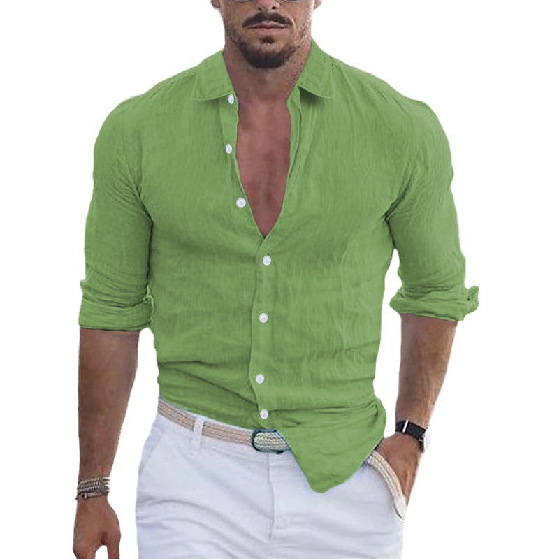 Herren Hemd aus Baumwolle und Leinen – Bild 3 | LuxeStyle