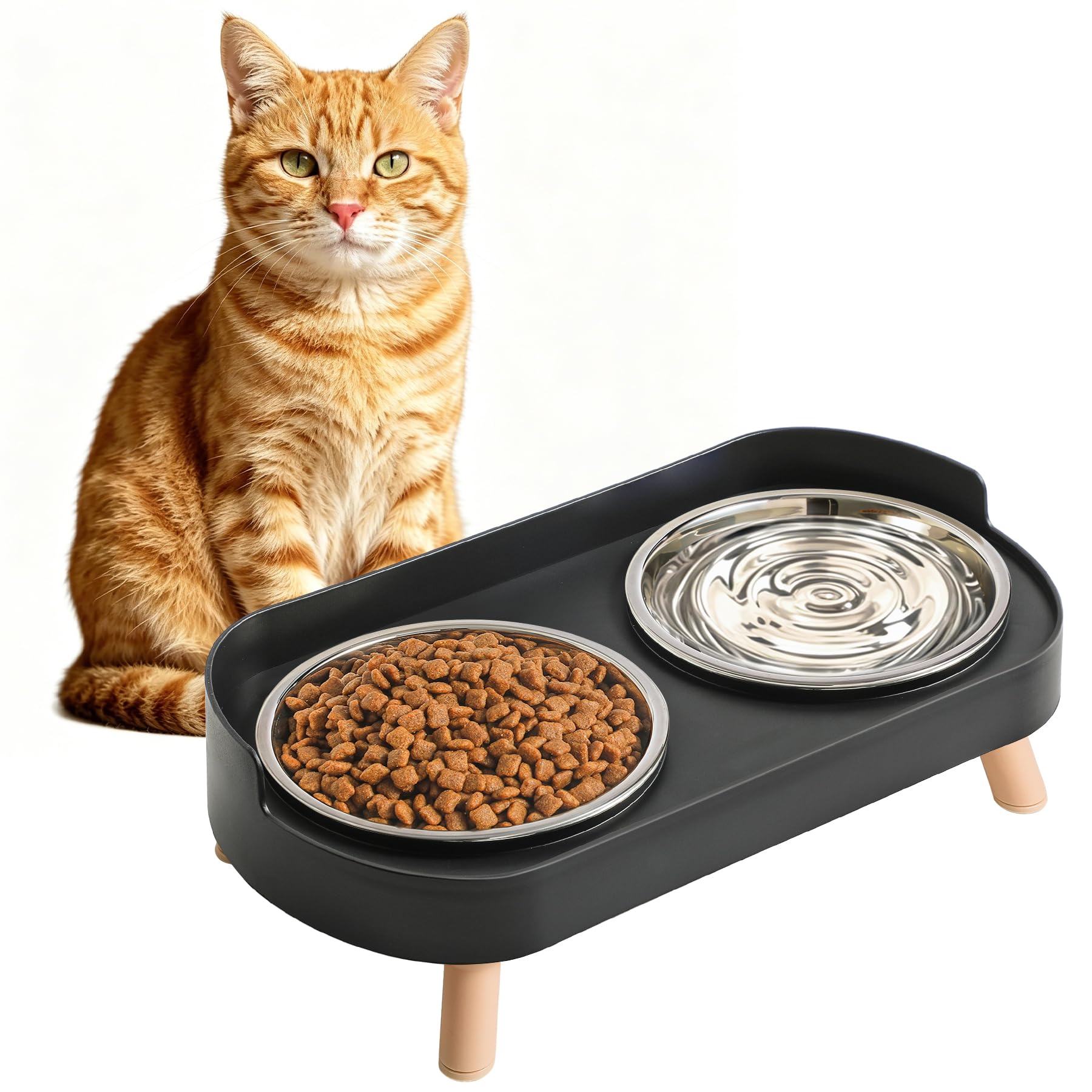 Erhöhte Katzennapf-Set