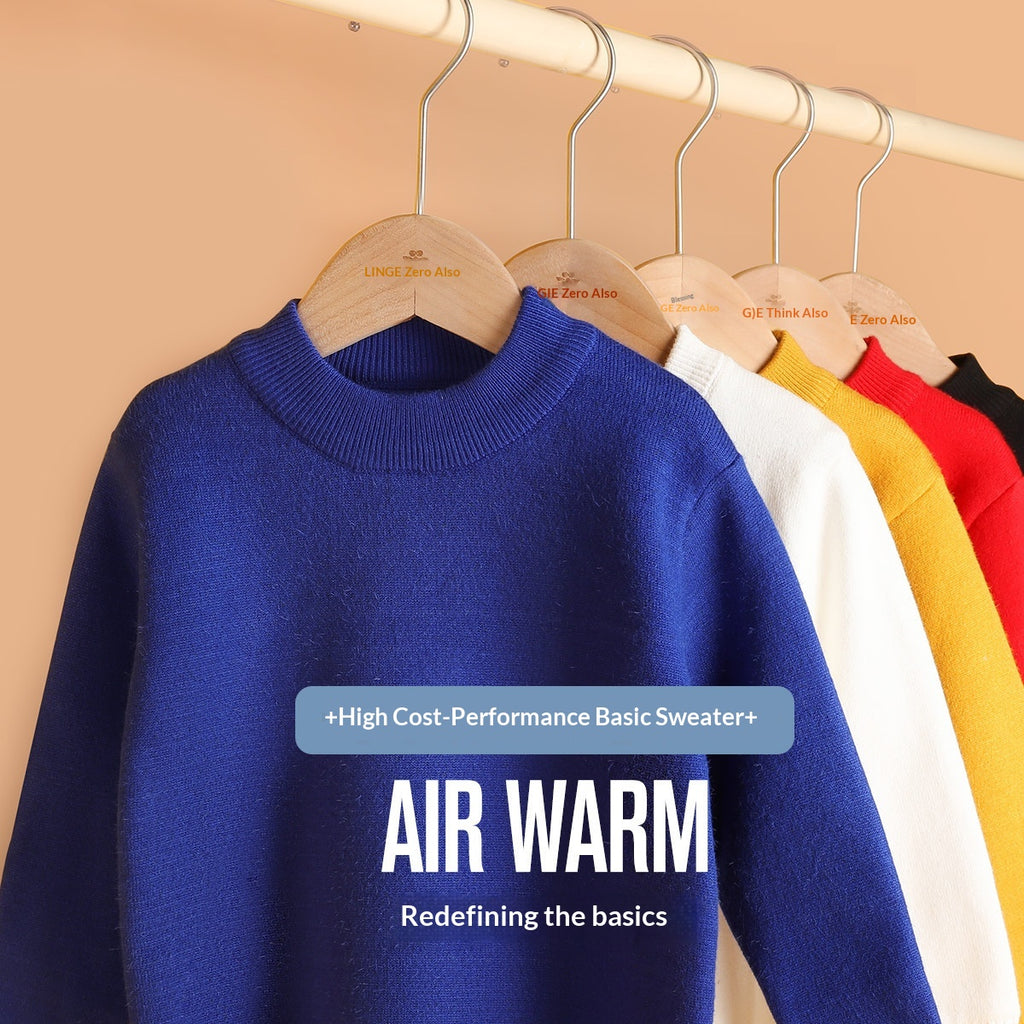 Weisser Pullover mit Fleece-Futter