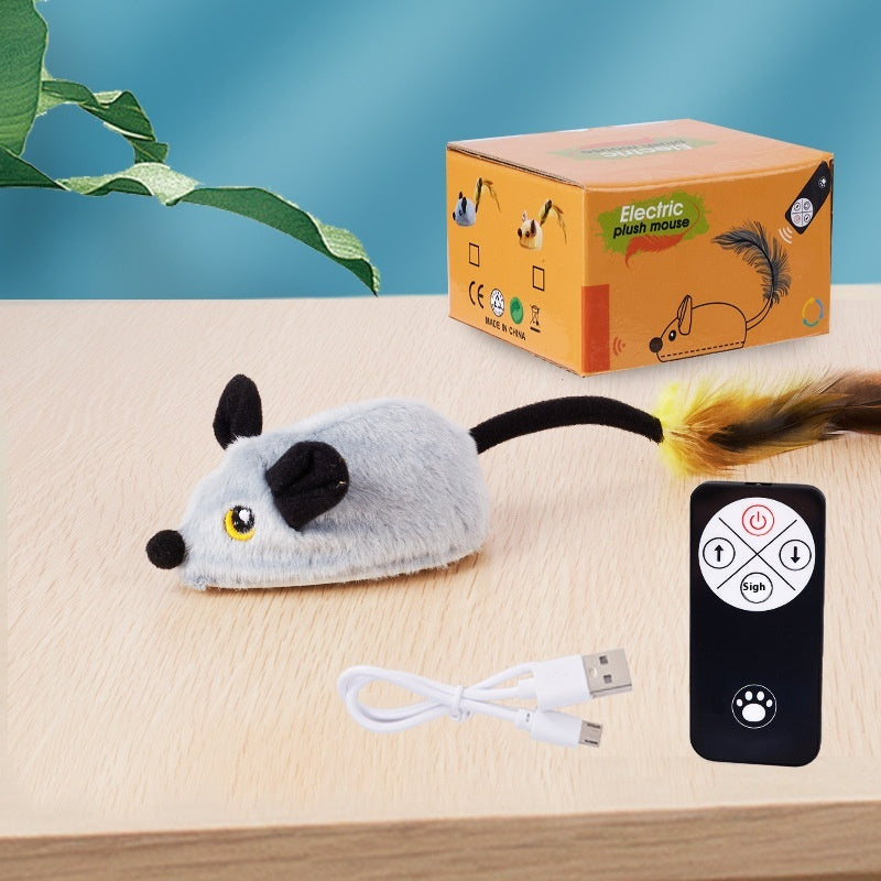 Ferngesteuerte Plüschmaus für Katzen