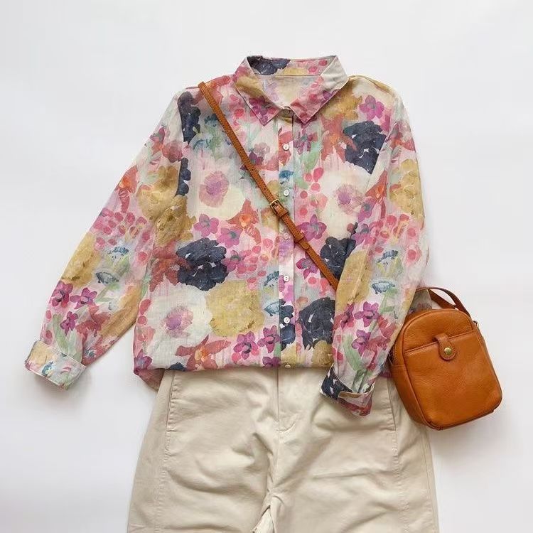 Bluse mit Blumenmuster