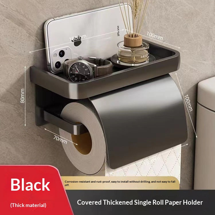 Wandmontierter WC-Papierhalter aus Aluminium